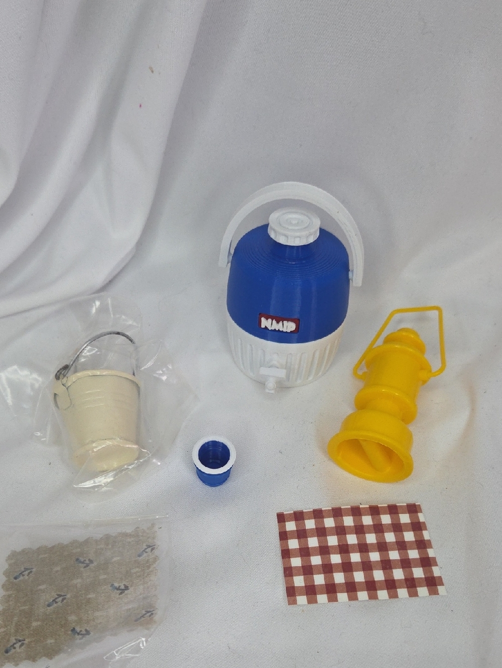 Barbie Camp Accessories Water Cooler Cup Lantern Bucket Placemats